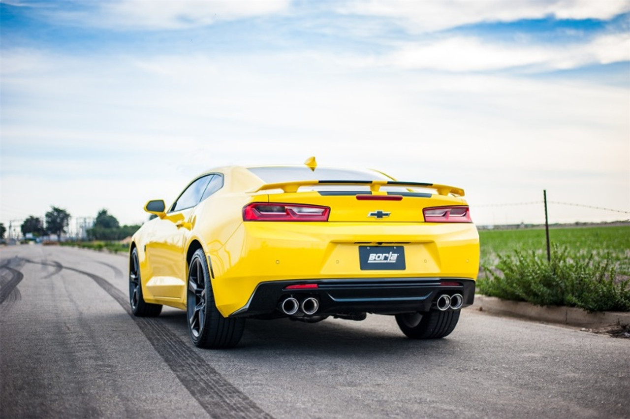 Borla S-Type Axleback Exhaust w. Quad Polished Tips - 16-24 Chevrolet Camaro SS