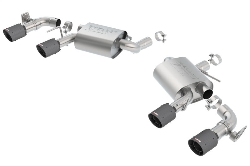 Borla S-Type Axleback Exhaust w. Quad CF Tips w. NPP Valves - 16-24 Chevrolet Camaro SS