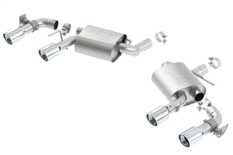 Borla Atak Axleback Exhaust w. Quad Polished Tips w. NPP Valves - 16-24 Chevrolet Camaro SS