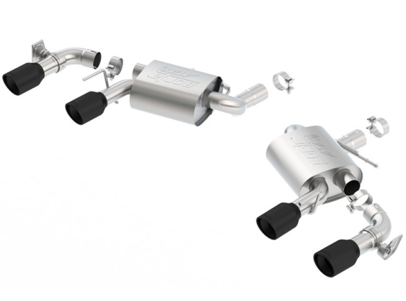 Borla Atak Axleback Exhaust w. Quad Black Tips w. NPP Valves - 16-24 Chevrolet Camaro SS
