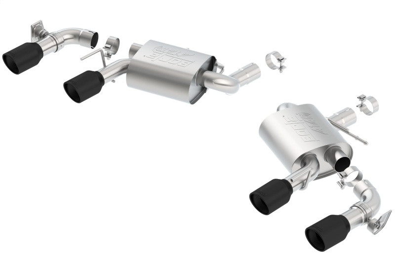 Borla Atak Axleback Exhaust w. Quad Black Tips w. NPP Valves - 16-24 Chevrolet Camaro SS