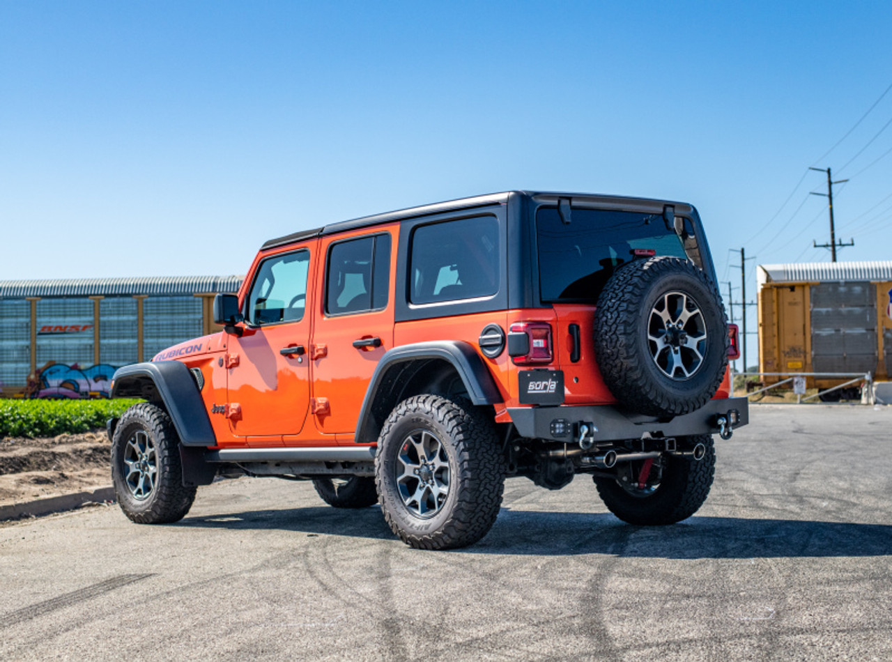 Borla 18-19 Jeep Wrangler JL/JLU 2.0L 4Cyl 2DR/4DR Axle Back Exhaust ATAK w/ 3.5in Tips - 11964
