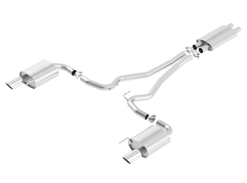Borla Touring Catback Exhaust w. Polished Tips - 15-17 Mustang GT