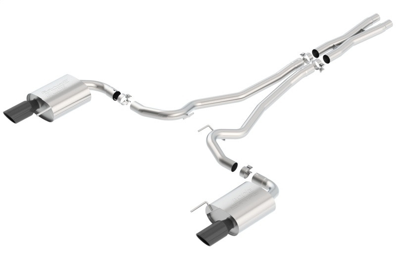 Borla S-Type Catback Exhaust w. Black Tips - 15-17 Mustang GT