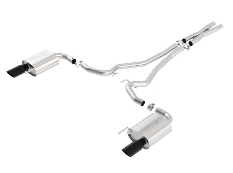 Borla Atak Catback Exhaust w. Black Tips - 15-17 Mustang GT