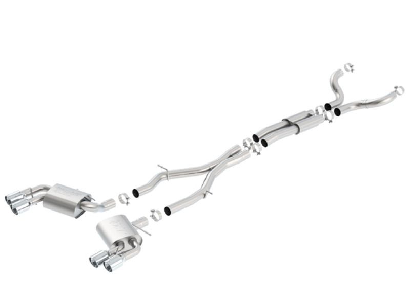 Borla S-Type Catback Exhaust w. Quad Polished Tips - 16-24 Chevrolet Camaro SS