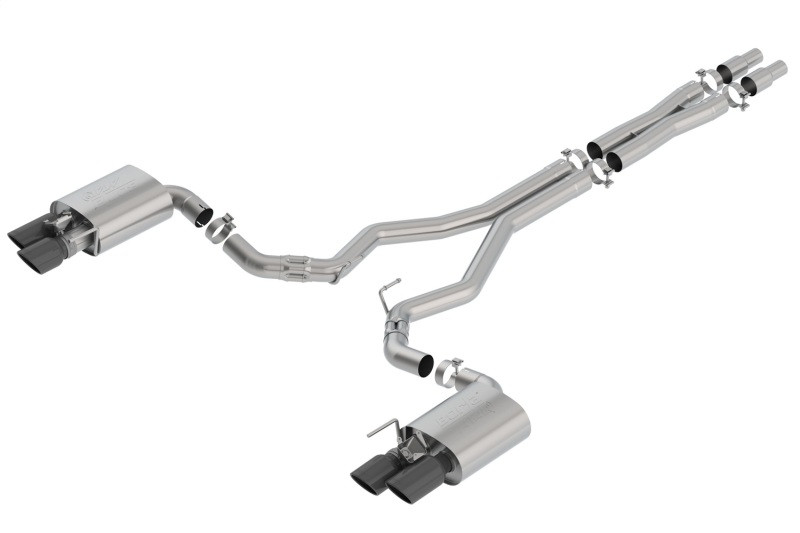 Borla Atak Valved Catback Exhaust w. Black Tips - 18-23 Ford Mustang GT