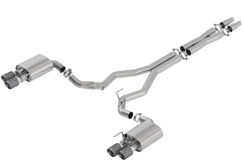 Borla Atak Valved Catback Exhaust w. Carbon Fiber Tips - 18-23 Ford Mustang GT