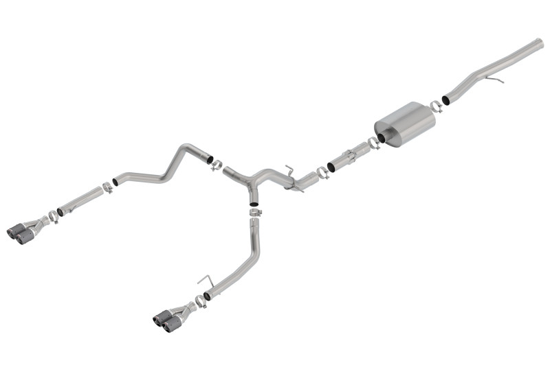 Borla 19 Chevrolet Silverado/GMC Sierra 1500 6.2L SS ATAK Catback Exhaust - Carbon Fiber Tips - 140776CF