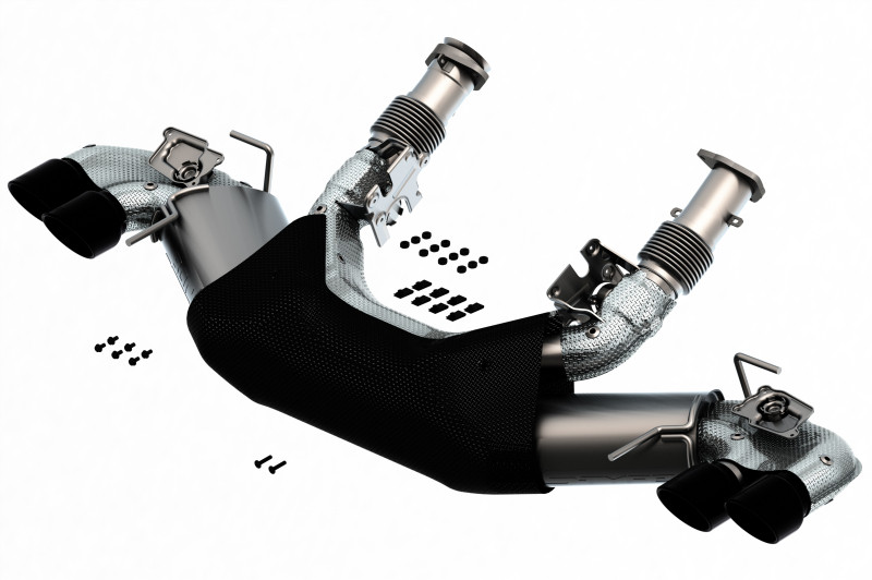 Borla S-Type Catback Exhaust w. NPP Valves - Black Chrome Tips - C8 Corvette