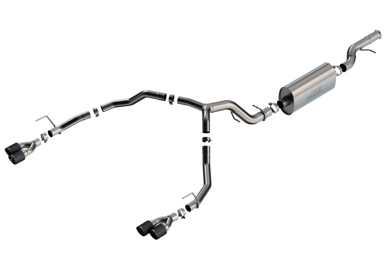 Borla 21-22 Chevrolet Tahoe 6.2L V8 2/4WD 4DR T-304 SS Touring Cat-Back Exhaust w/ Carbon Fiber Tips - 140858CF