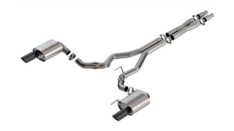 Borla 2024 Ford Mustang GT 5.0L V8 w/o Active Exhaust ATAK Cat-Back Exhaust System - Black Chrome - 140961BC