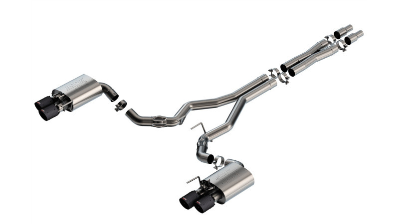 Borla 2024 Ford Mustang GT 5.0L V8 w/ Active Exhaust ATAK Cat-Back Exhaust System - Carbon Fiber - 140963CFBA