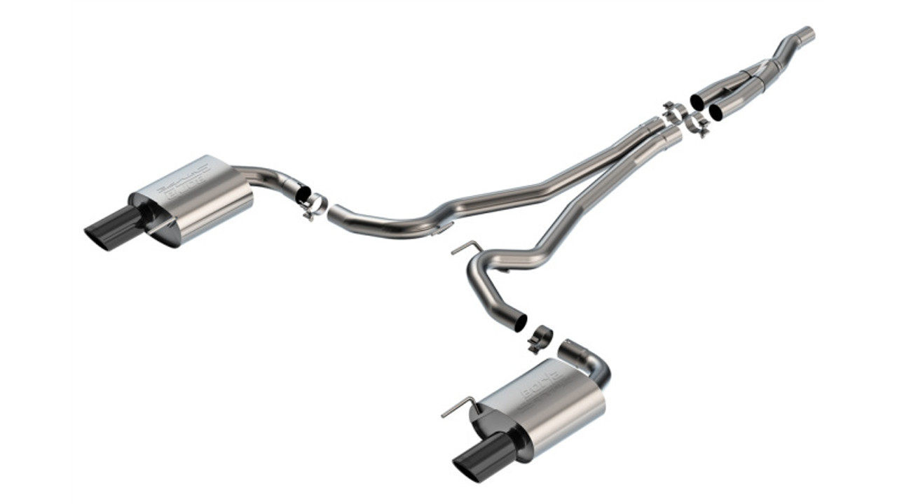 Borla 2024 Ford Mustang 2.3L Ecoboost 2.50 S-TYPE Black Chrome Catback Exhaust - Non-Active - 140979BC