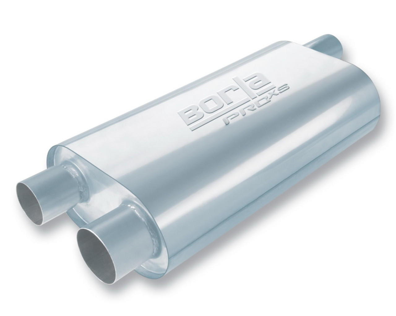 Borla Universal Oval Transverse Single 3in Inlet/2.5in Outlet 19in x 10.25in x 5.5in Turbo Muffler - 40474