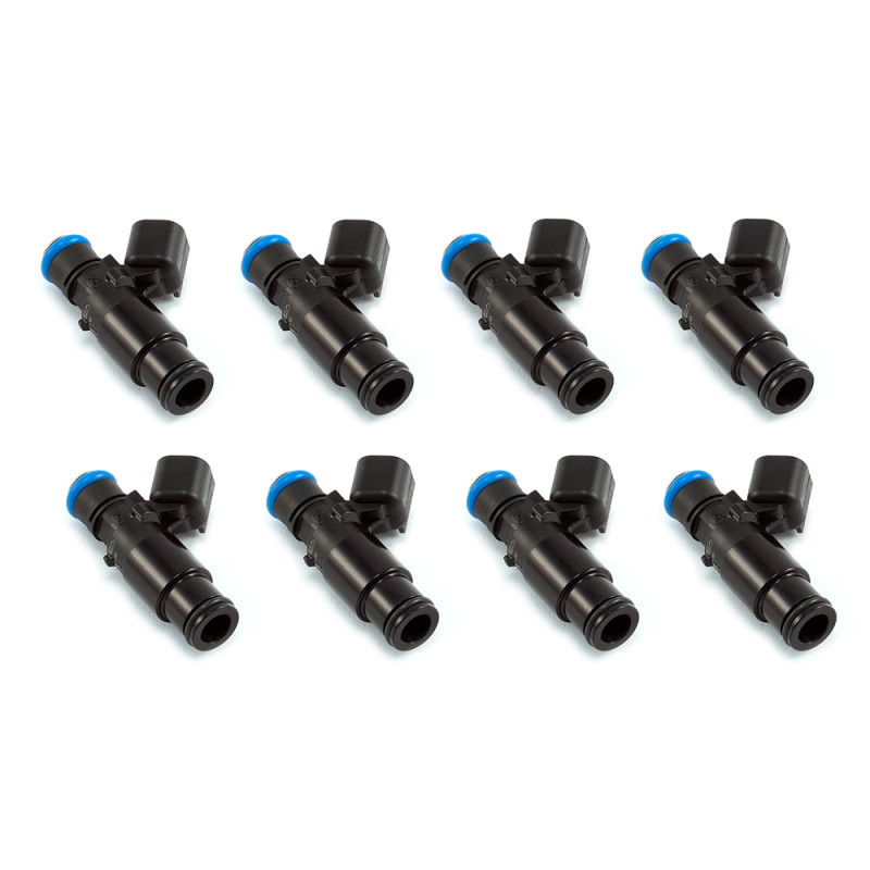 Injector Dynamics 1340cc Injector - 48mm Length - 14mm Top - 14mm Black Bottom Adaptor (Set of 8) - 1300.48.14.14B.8