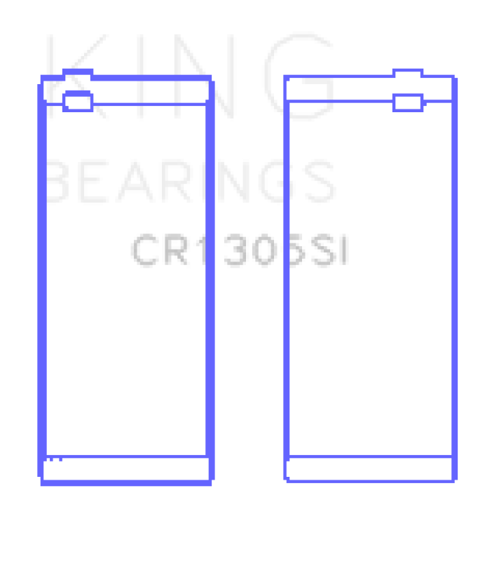 King 03-15 Dodge Cummins Diesel 5.9L L6 (Size 0.25) Cracked Rod Bearing (Must Order 6 for Set) - CR1305SI0.25