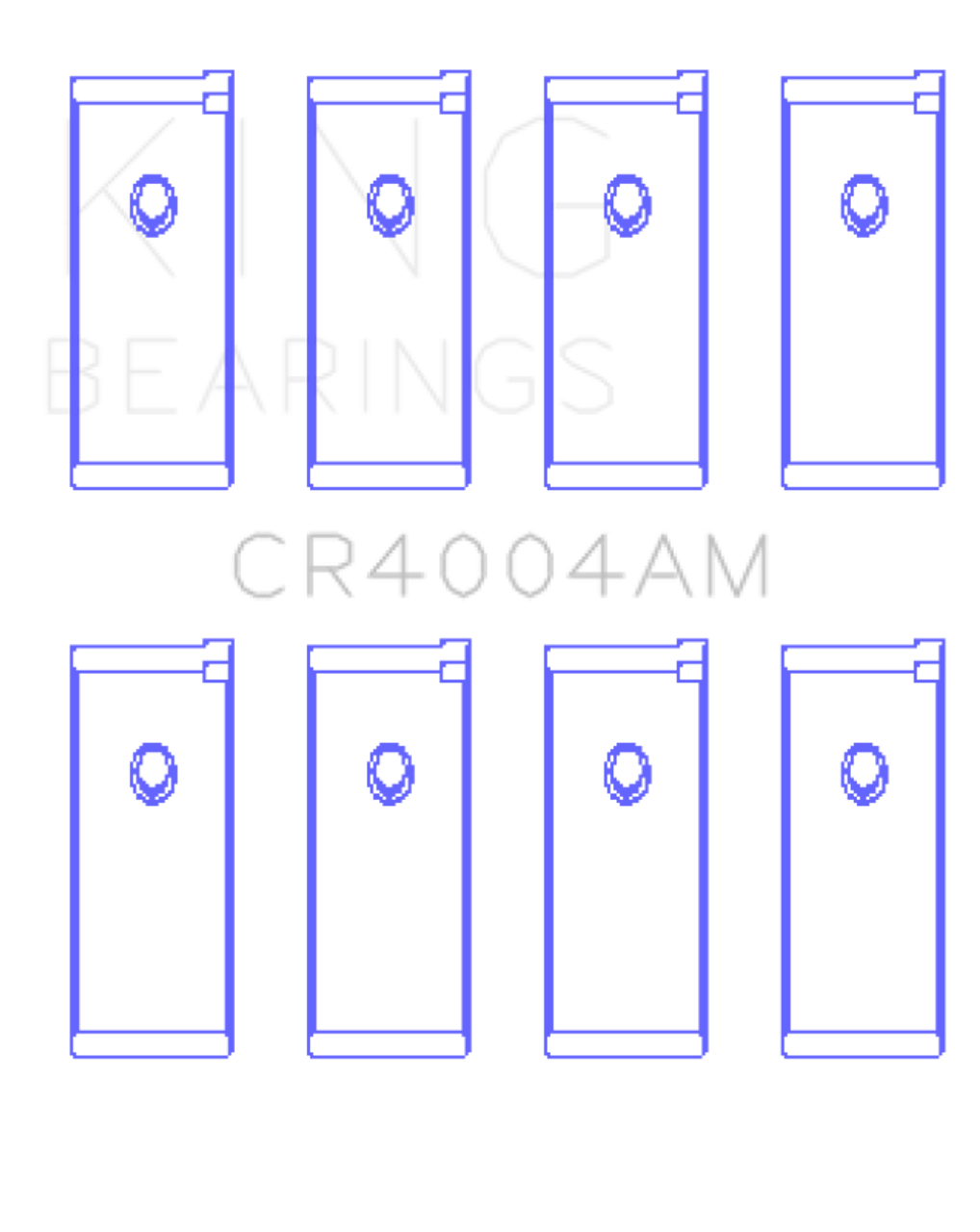 King Engine Bearings Isuzu 4Xc1/4Xc1T (Size +0.75mm) Connecting Rod Bearing Set - CR4004AM0.75