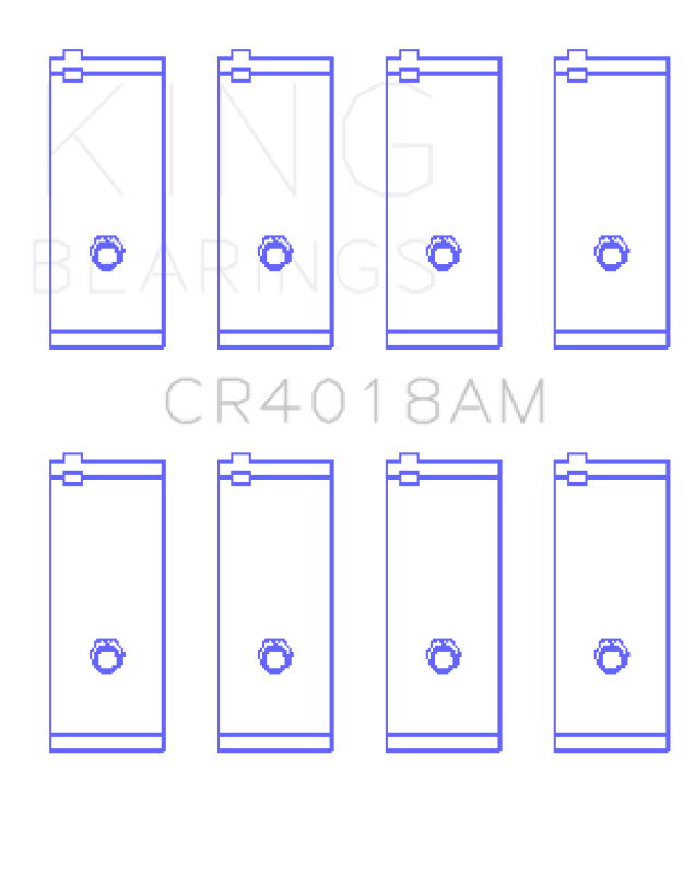 King Toyota 1S/4S/2SELC/3SFE/3SGELC Connecting Rod Bearing Set - Size STD - CR4018AM