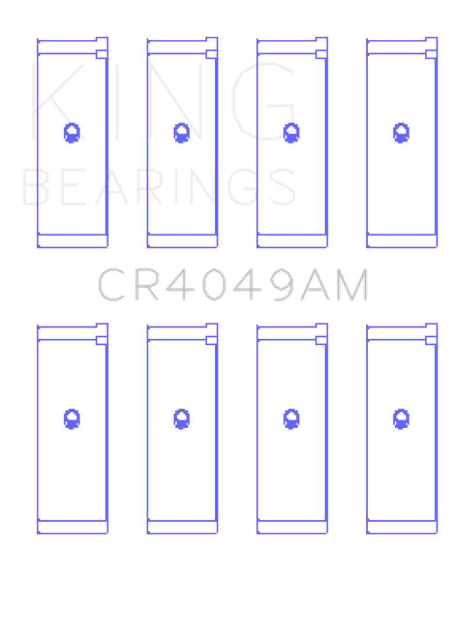 King Engine Bearings Mitsubishi 4G15/G15B/G4Dj (Size +0.50mm) Connecting Rod Bearing Set - CR4049AM0.5