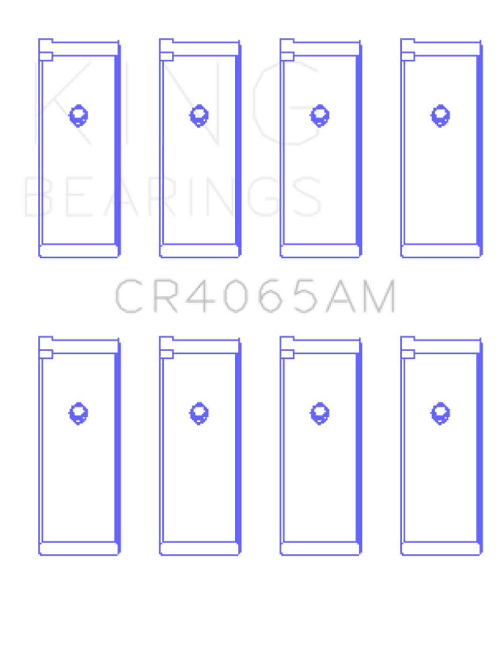 King 91-04 Nissan 146CI/2.4L KA24DE L4 / 89-97 146CI/2.4L KA24E L4  (Size +0.5) Rod Bearing Set - CR4065AM0.5