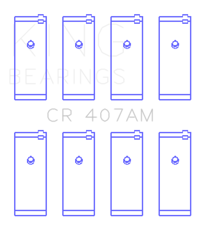 King Engine Bearings Nissan CA16DE/CA18DE/CA18ET/CA20E/CA20S/CD17 (Size +0.25mm) Conrod Bearing Set - CR407AM0.25