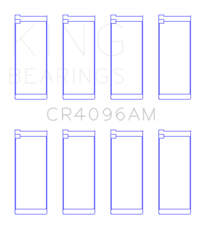 King Engine Bearings Mazda Fe/G6/F8 (Size +0.50mm) Connecting Rod Bearing Set - CR4096AM0.5