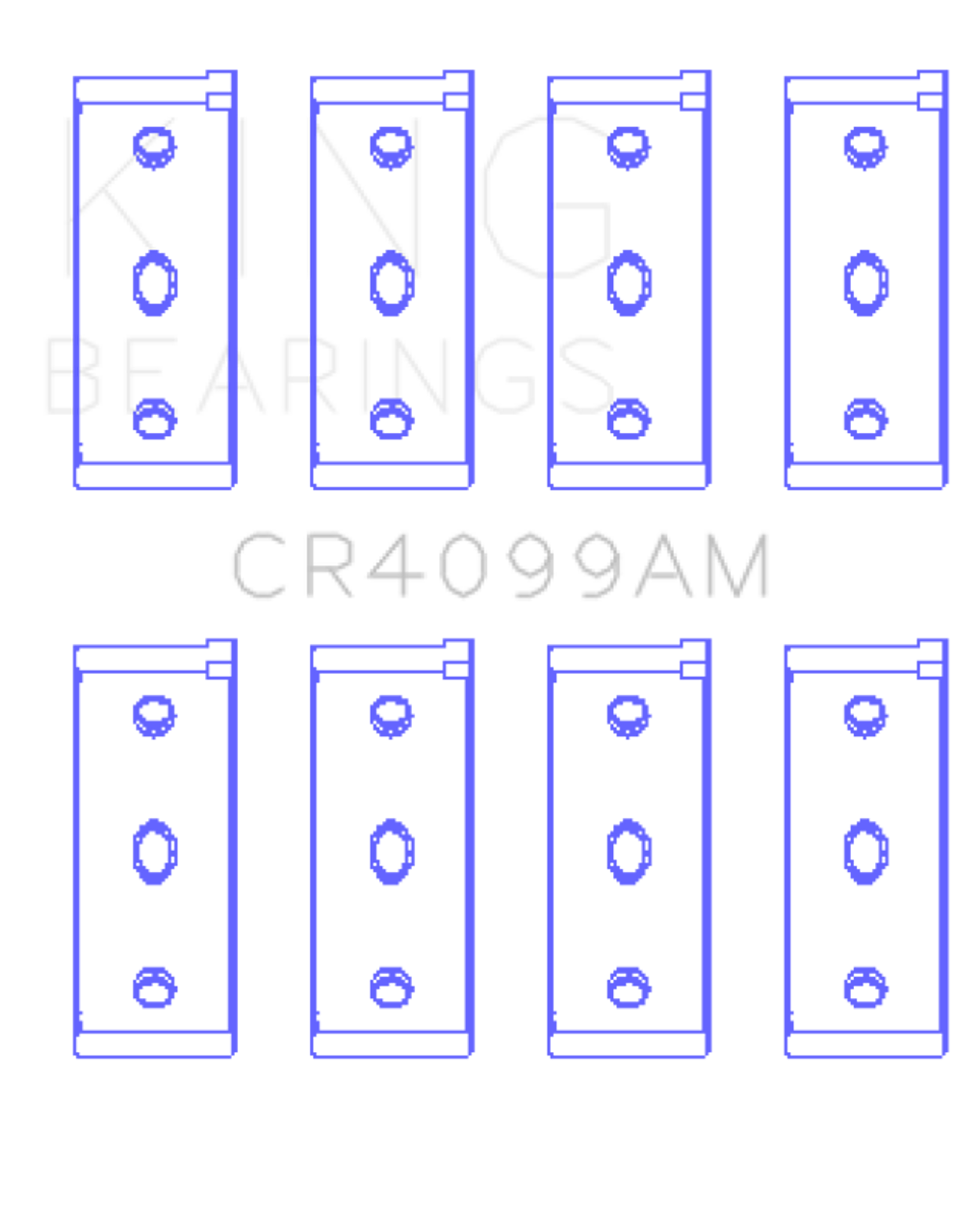 King Fiat Tempra / 146 (Size 010) Rod Bearing Set - CR4099AM010