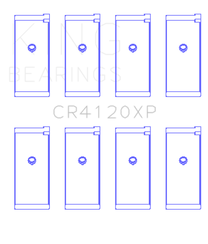 King Mitsubishi 4G63/4G64 7 Bolt 2nd Gen DSM and EVO I-IX (Size 0.25mm) Performance Rod Bearing Set - CR4120XP0.25