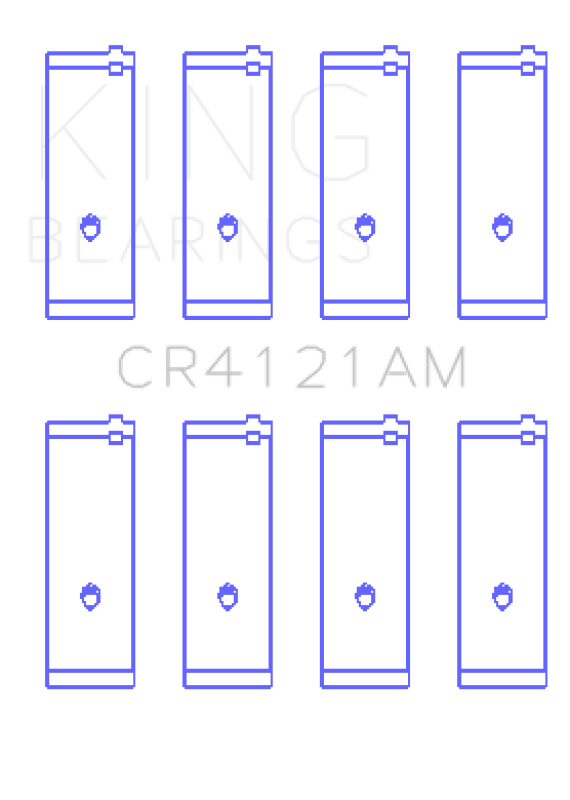 King Engine Bearings Toyota 7Afe/DOHC (Size +0.50mm) Connecting Rod Bearing Set - CR4121AM0.5