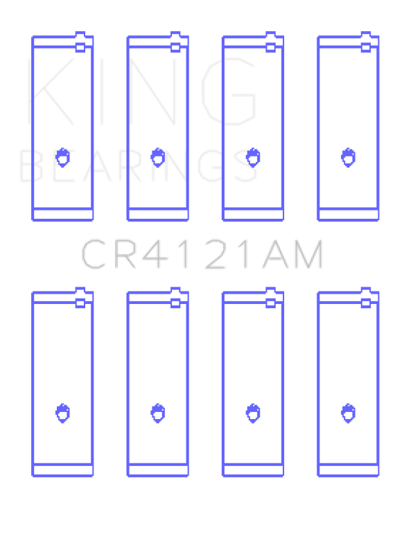 King Engine Bearings Toyota 7Afe/DOHC (Size +0.75mm) Connecting Rod Bearing Set - CR4121AM0.75