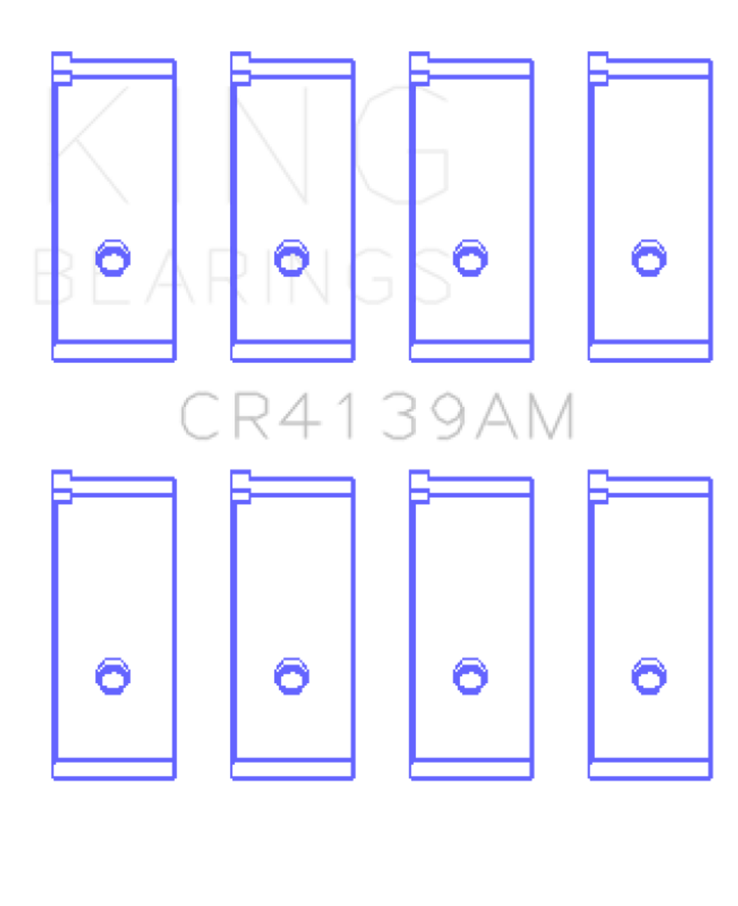 King Honda 91CI/1.5L D15A2/D15A3/D15B1/D15B2/D15B7/D15B8/D15Z1 (Size +0.50) Rod Bearing Set - CR4139AM0.5