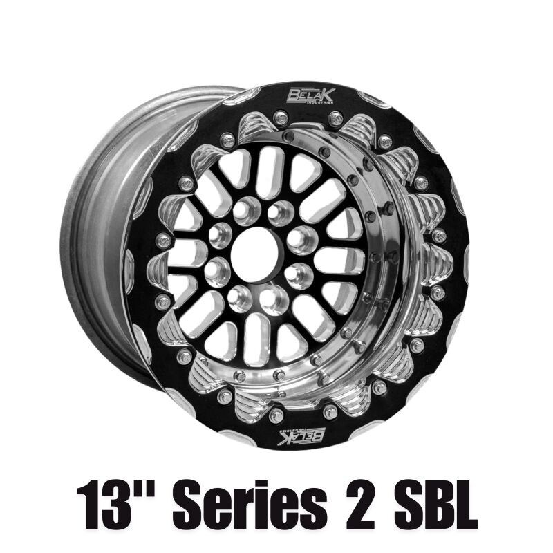 Belak 13x11 / 5in BS / 4x100 BP / High Pad Series 2 Wheel- Dbl Beadlock Billet (Small Brake Kit Req) - 13114100S25BS-BLT