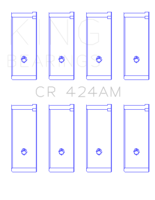 King Engine Bearings Chrysler 134C 2.2L/153Ci 2.5L (Size +0.50mm) Connecting Rod Bearing Set - CR424AM0.5
