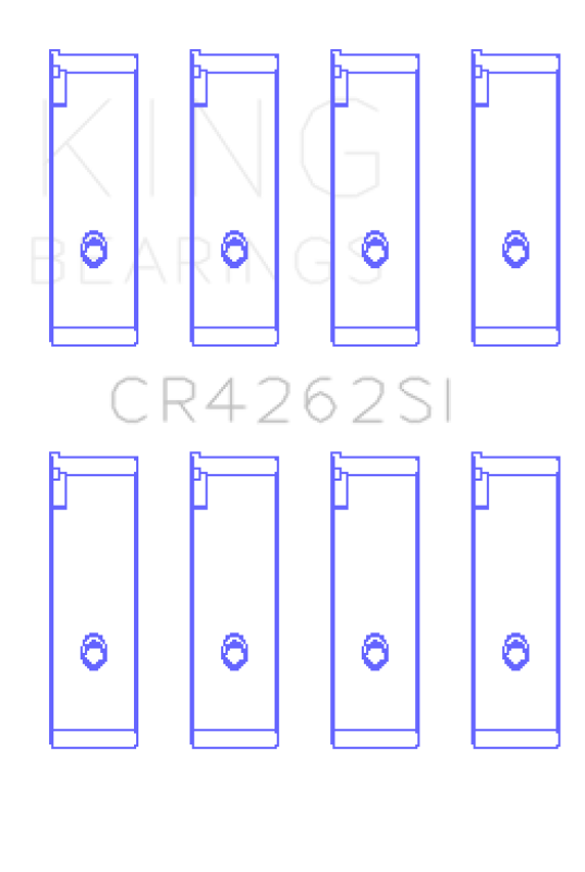 King Engine Bearings Suzuki J18K/J20A (Size +0.75mm) Connecting Rod Bearing Set - CR4262SI0.75