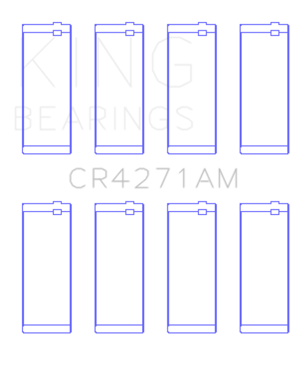 King 1/95-12/09 Chrysler/ 1/02-12/06 Jeep 148CI 2.4L L4 (Size STD) Rod Bearing Set - CR4271AM