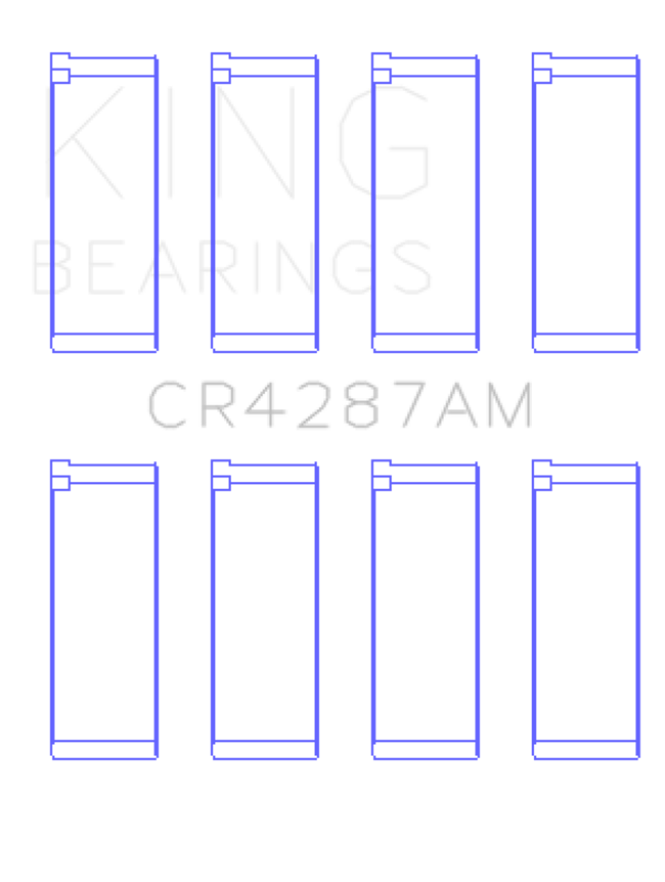 King Acura B18C1/B18C5 L4 / Honda 110CI DOHC (Size +0.50) Rod Bearing Set - CR4287AM0.5