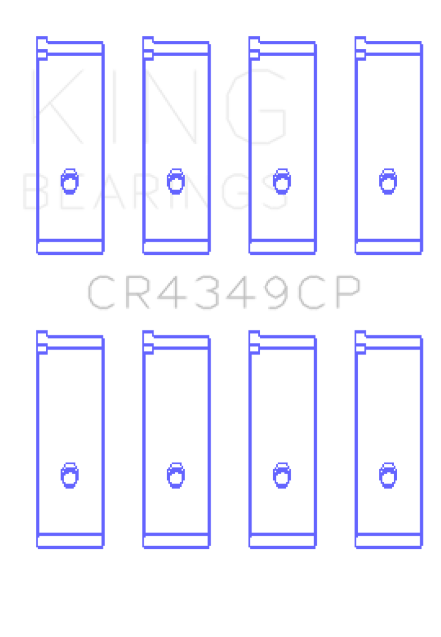 King Toyota Scion XA/XB 1NZFE (Size 0.5) Tri-Metal Copper Lead Rod Bearing Set - CR4349CP0.5