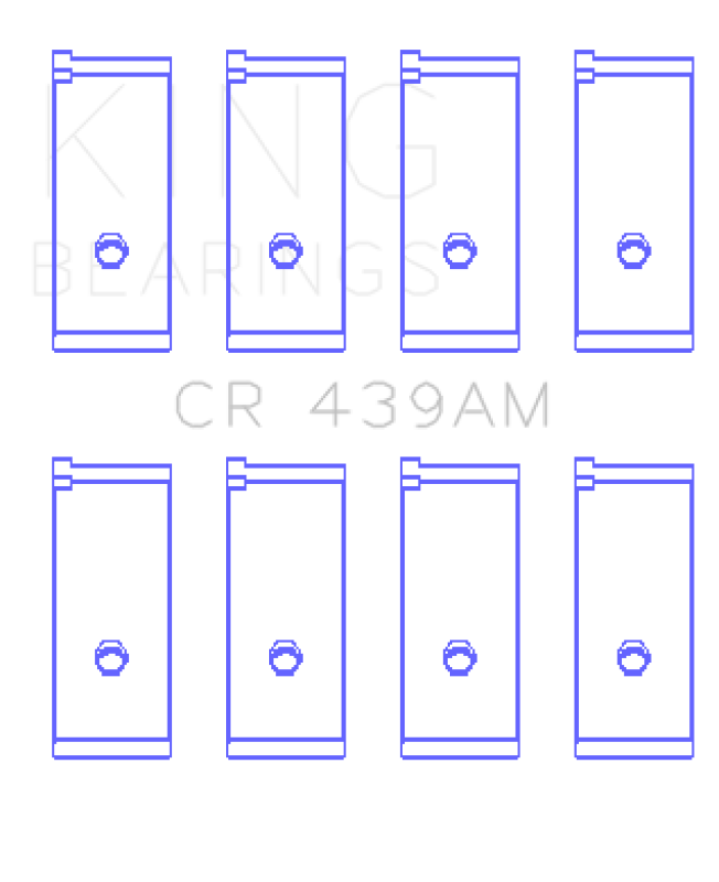 King Engine Bearings Honda A18A1/A20A1/B20A3/Bs1/Es/ET1-2 (Size +0.25mm) Connecting Rod Bearing Set - CR439AM0.25