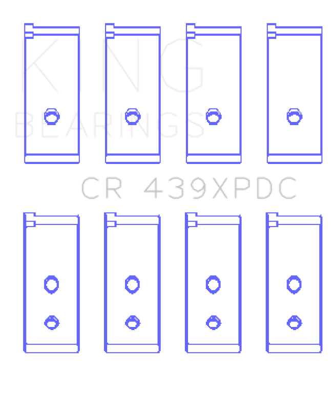 King Honda 4 B18A1/B18B1 Connecting Rod Bearing Set - Size STD - CR439XPDCSTDX