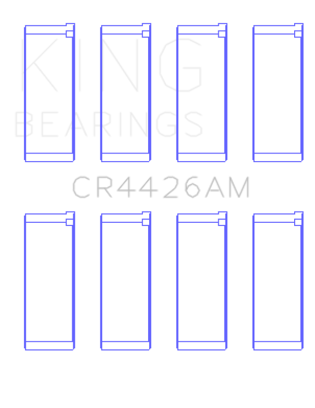 King Engine Bearings Renault R12 (Size +0.25mm) Connecting Rod Bearing Set - CR4426AM0.25