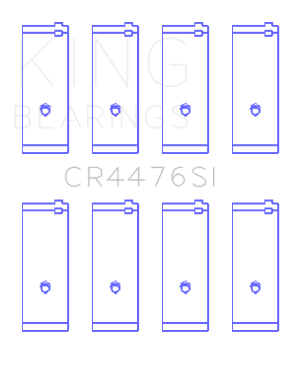 King Engine Bearings Ford Taunus 2000/2300 (Size +0.75mm) Connecting Rod Bearing Set - CR4476SI0.75