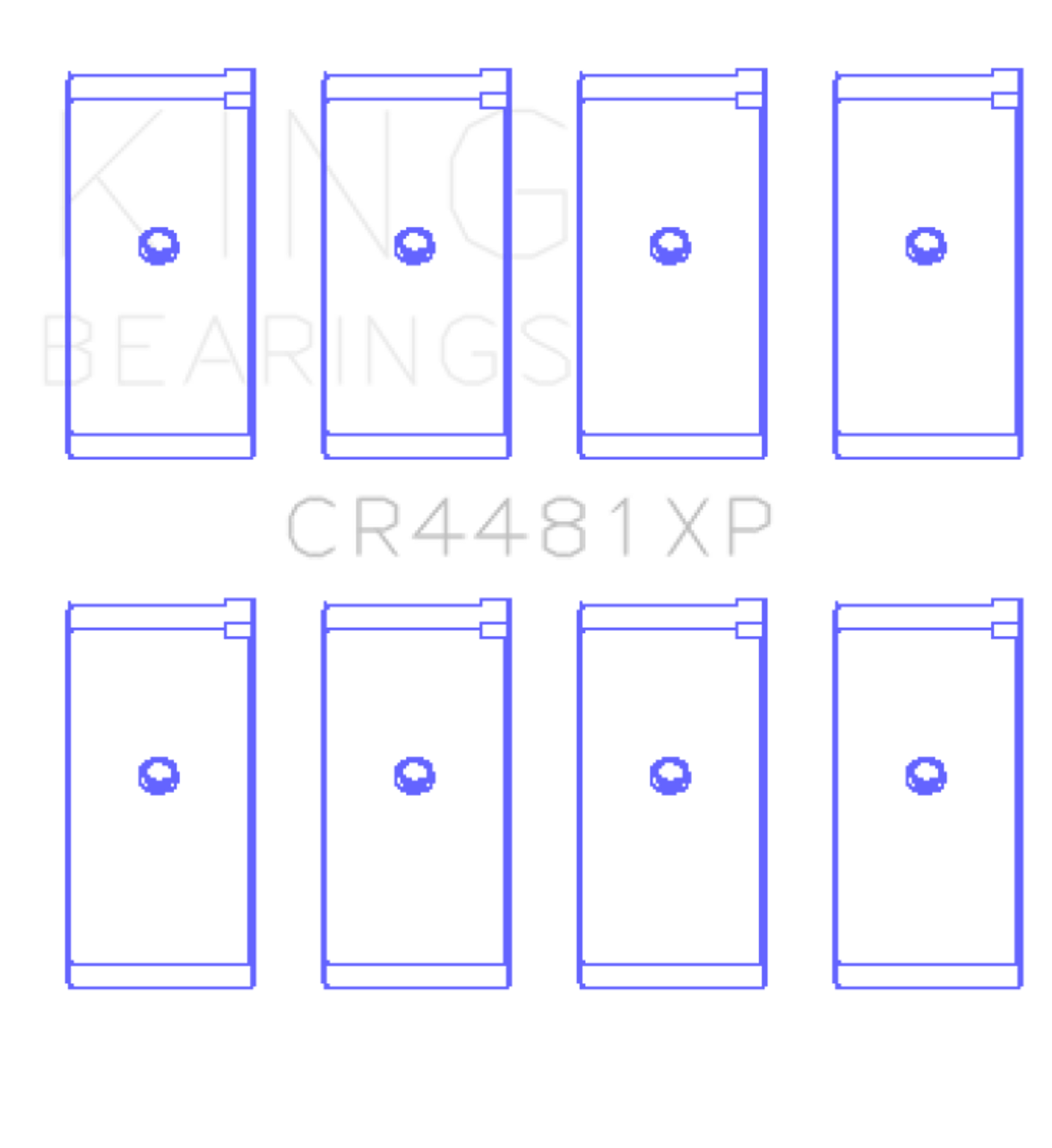 King Mitsubishi 4G63/4G64 6 Bolt 1st Gen DSM Performance Rod Bearing Set - Size +0.25mm - CR4481XP0.25