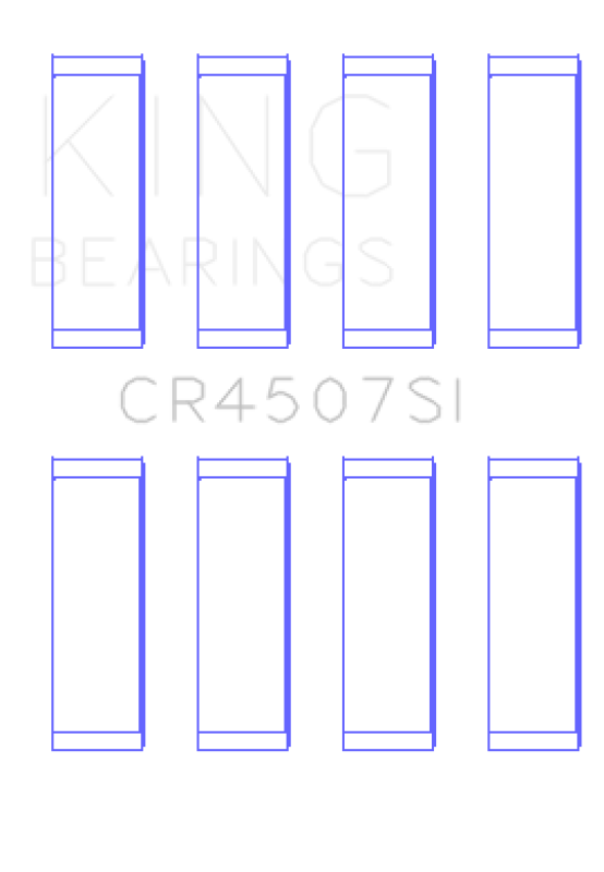 King Mazda MZR 2.3L 16V / Ford Duratec 2.3L 16V (Size .25) Connecting Rod Bearing Set (Set of 8) - CR4507SI0.25