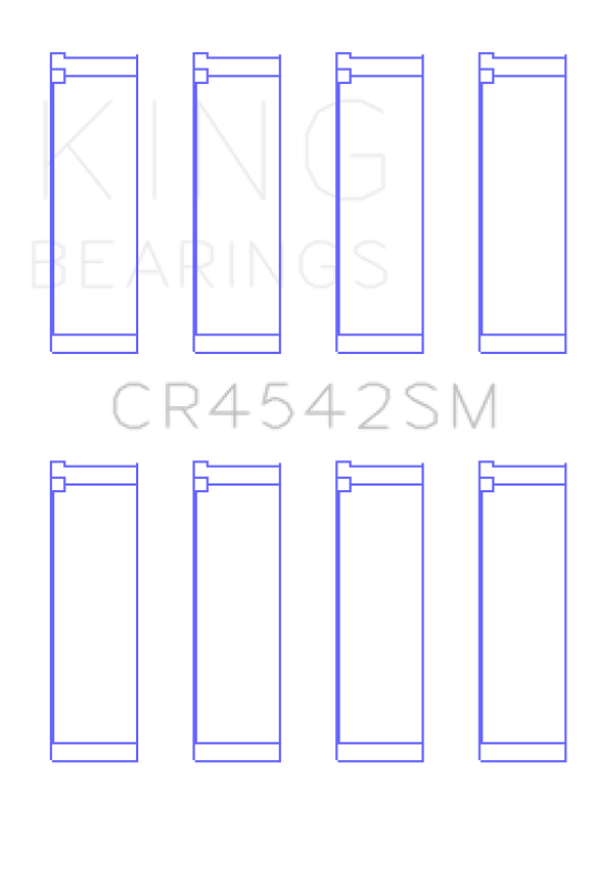 King Engine Bearings Honda K-Series (Except A3)/16V 2.0L/2.3L/2.4L (Size +0.25mm) Conrod Bearing Set - CR4542SM0.25