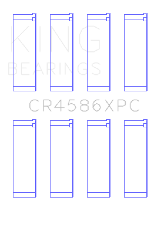 King Mitsubishi 4B11T (Size .026) Coated Performance Rod Bearing Set - CR4586XPC.026
