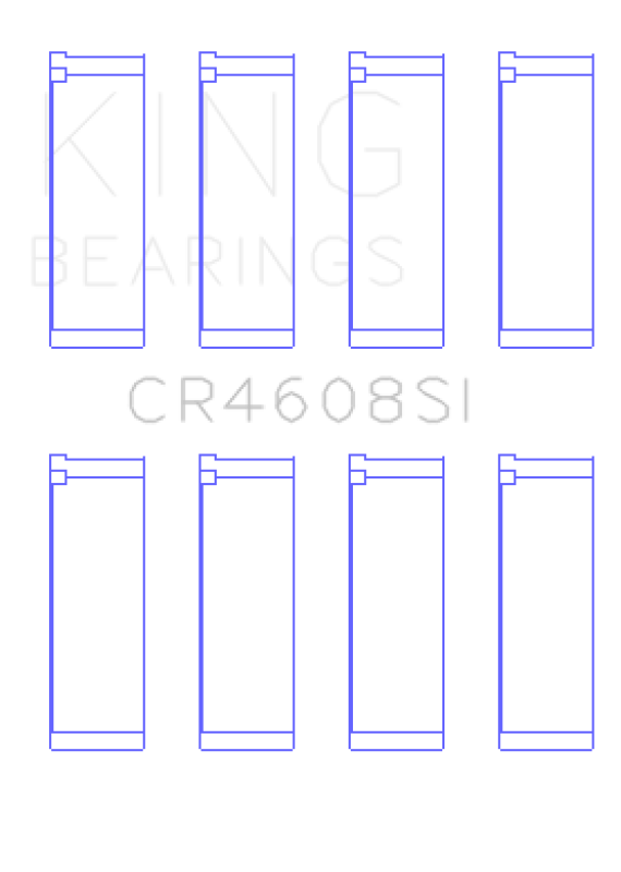 King Toyota 2ZZ-GE Connecting Rod Bearing Set (Set of 4) - Size STD - CR4608SI