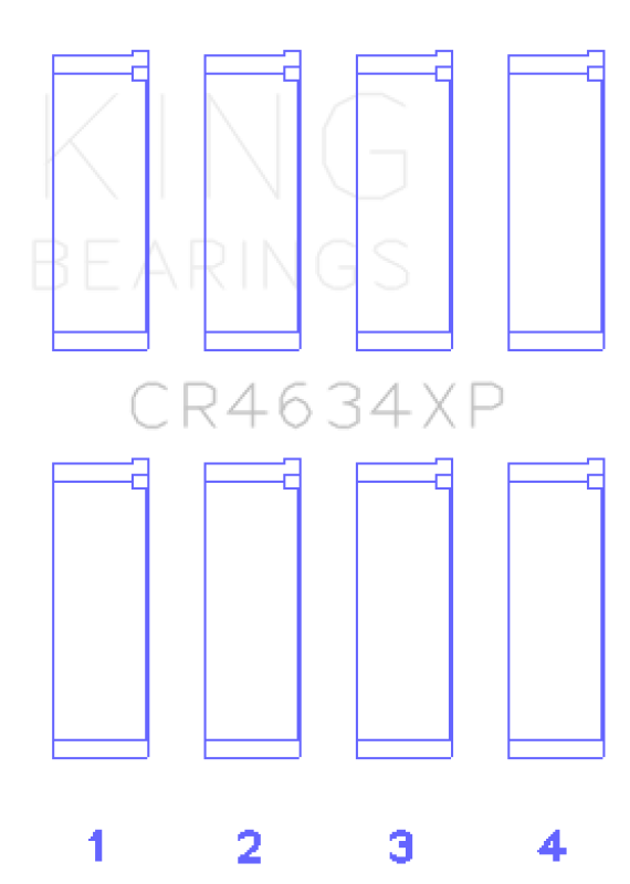 King Hyundai G4KF Connecting Rod Bearing Set (Set of 4) - Size STD - CR4634XP