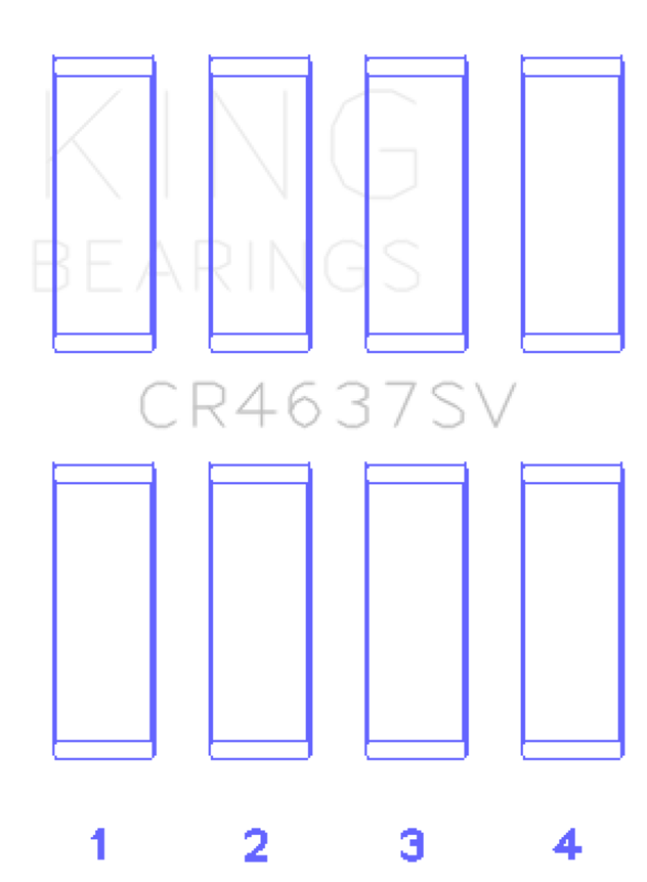 King Audi BYT/ CDNC/ CCZD/ CPSA (Size 0.75) Connecting Rod Bearing Set - CR4637SV0.75
