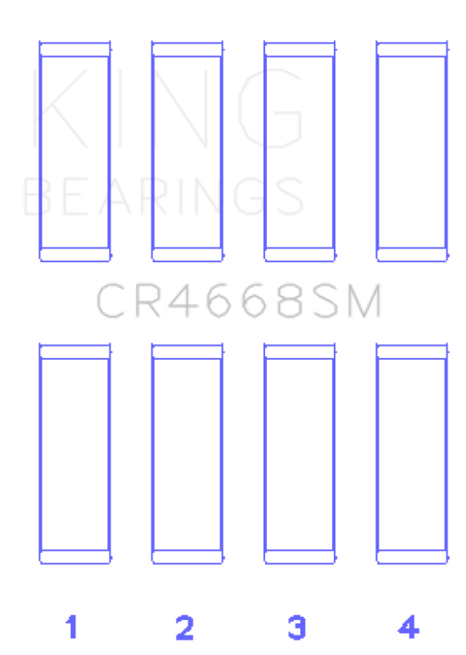 King Chrysler/Mitsubishi/Hyundai/Kia World Engine (Size 0.25 Oversized) Connecting Rod Bearing Set - CR4668SM0.25